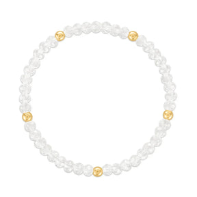 Clear Crystal with Gold Ball Stretchy Facet Mila-Mix Bracelet