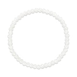 White Stretchy Facet Mila-Mix Bracelet