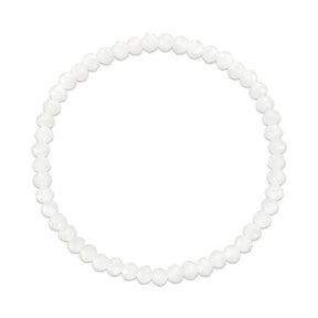 White Stretchy Facet Mila-Mix Bracelet