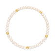 Peachy Pink with Gold Ball Stretchy Facet Mila-Mix Bracelet