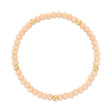 Peach with Gold Ball Stretchy Facet Mila-Mix Bracelet