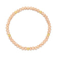 Metallic Blush with Gold Ball Stretchy Facet Mila-Mix Bracelet