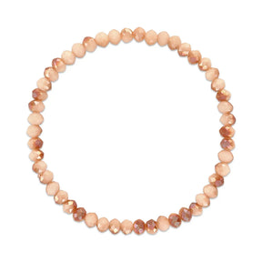 Peach Transitioning Stretchy Facet Mila-Mix Bracelet