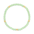 Seafoam Green with Gold Ball Stretchy Facet Mila-Mix Bracelet