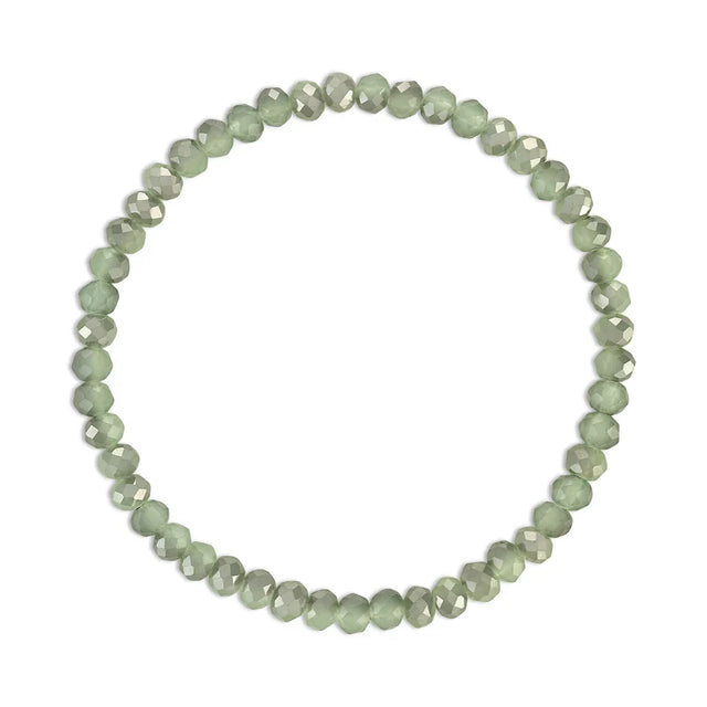 Green Transitioning Stretchy Facet Mila-Mix Bracelet