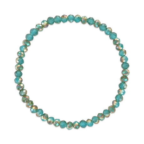 Golden Turquoise Transitioning Stretchy Facet Mila-Mix Bracelet