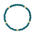 Turquoise with Gold Ball Stretchy Facet Mila-Mix Bracelet