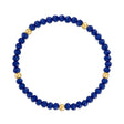 Royal Blue with Gold Ball Stretchy Facet Mila-Mix Bracelet