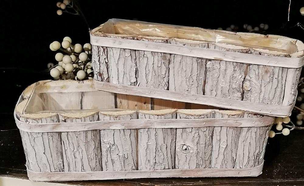 Rustic Wood Container - 2 Sizes