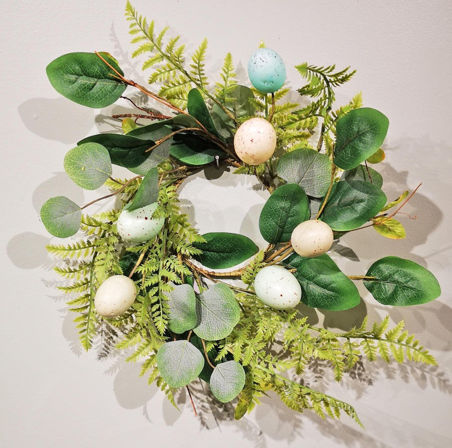 14" Egg & Eucalyptus Candle Ring