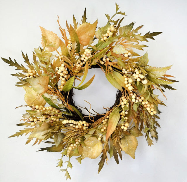 Berry Leaf Candle Ring