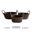 Rattan Farm Baskets Set of 3 - Porch View Home