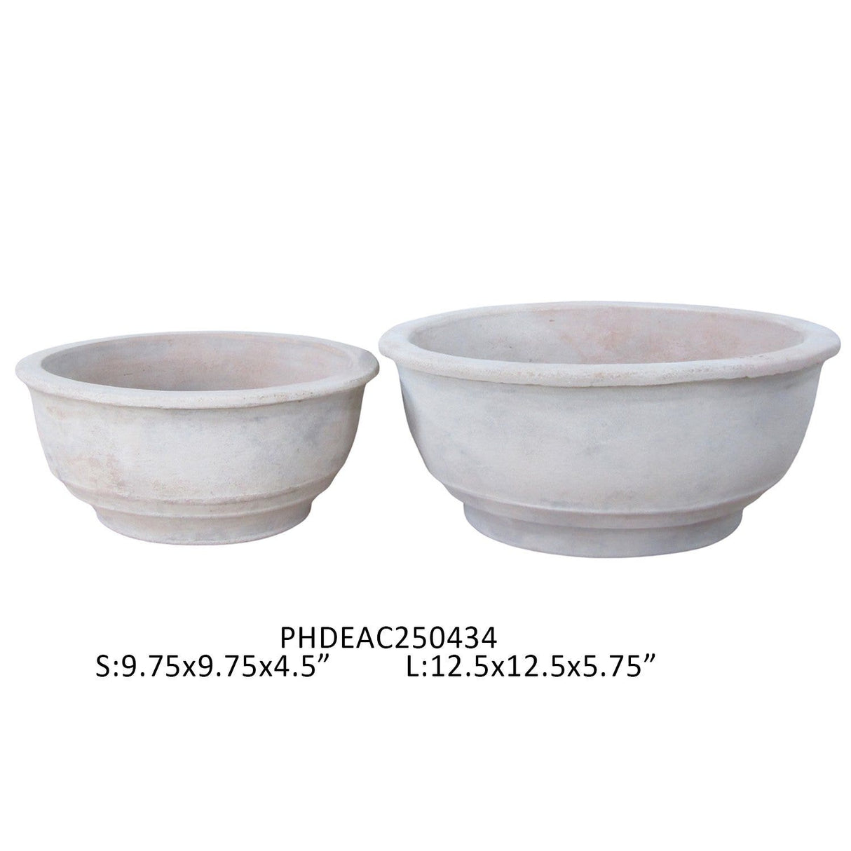 Terra Cotta Scodella Pots Set of 2 - Porch View Home