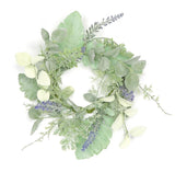 10" Dusty Miller & Lavender Candle Ring