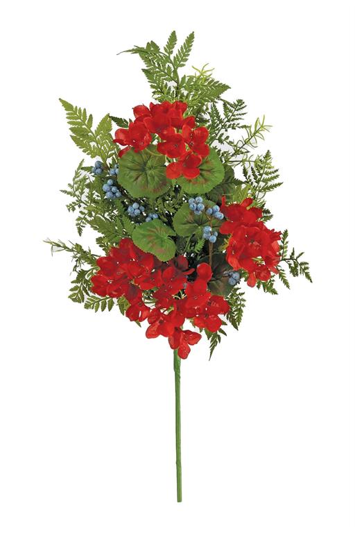 Red Royalty Geranium Berry Spray