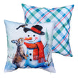 snowman & friends pillow cover for farmhouse christmas home decor from Magnolias Home Decor