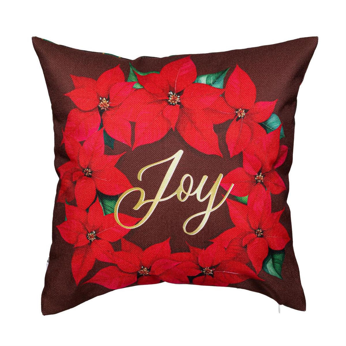 Plaid Joy Wreath Pillow Cover styled for christmas home decor from Magnolias Home Decor