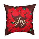 Plaid Joy Wreath Pillow Cover styled for christmas home decor from Magnolias Home Decor