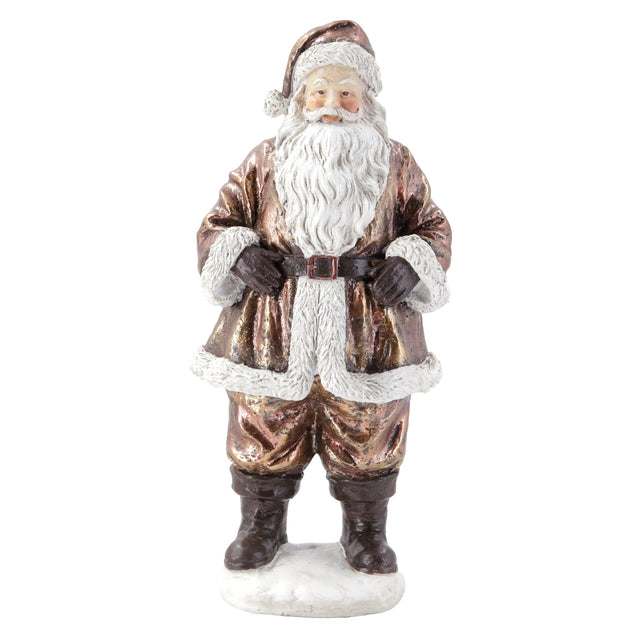 Large Bronze Santa Figurine