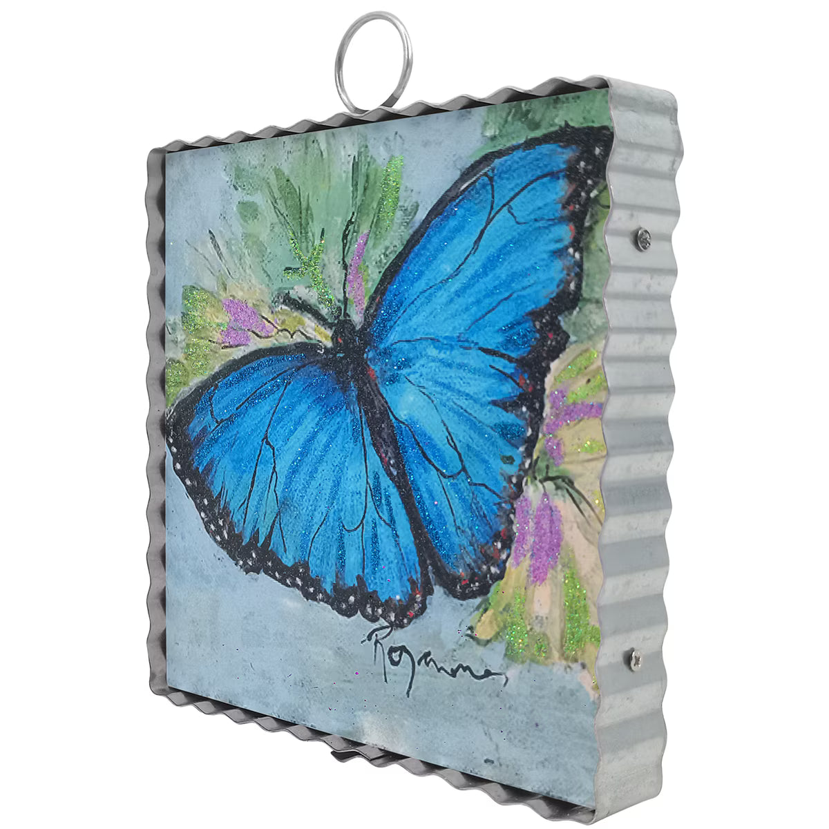 Rozie's Blue Morpho Butterfly Mini Art