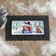 snowman & friends sassafras switch mat, outdoor safe, for farmhouse christmas home decor from Magnolias Home Decor