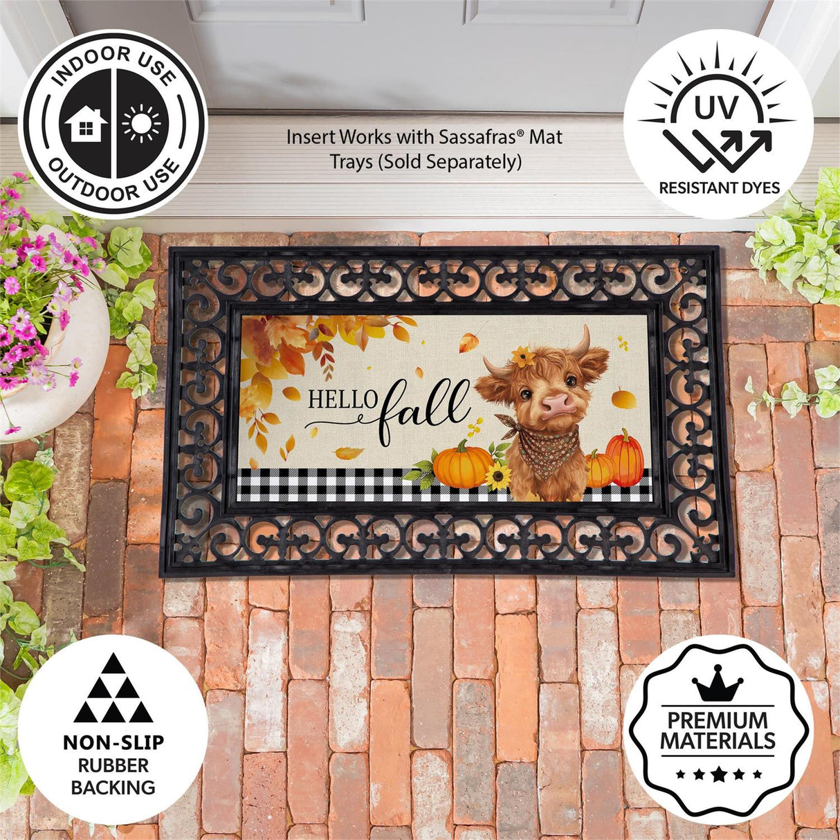 Frankie The Fall Highland Cow Sassafras Switch Mat