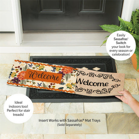 Fall Floral Welcome Sassafras Switch Mat