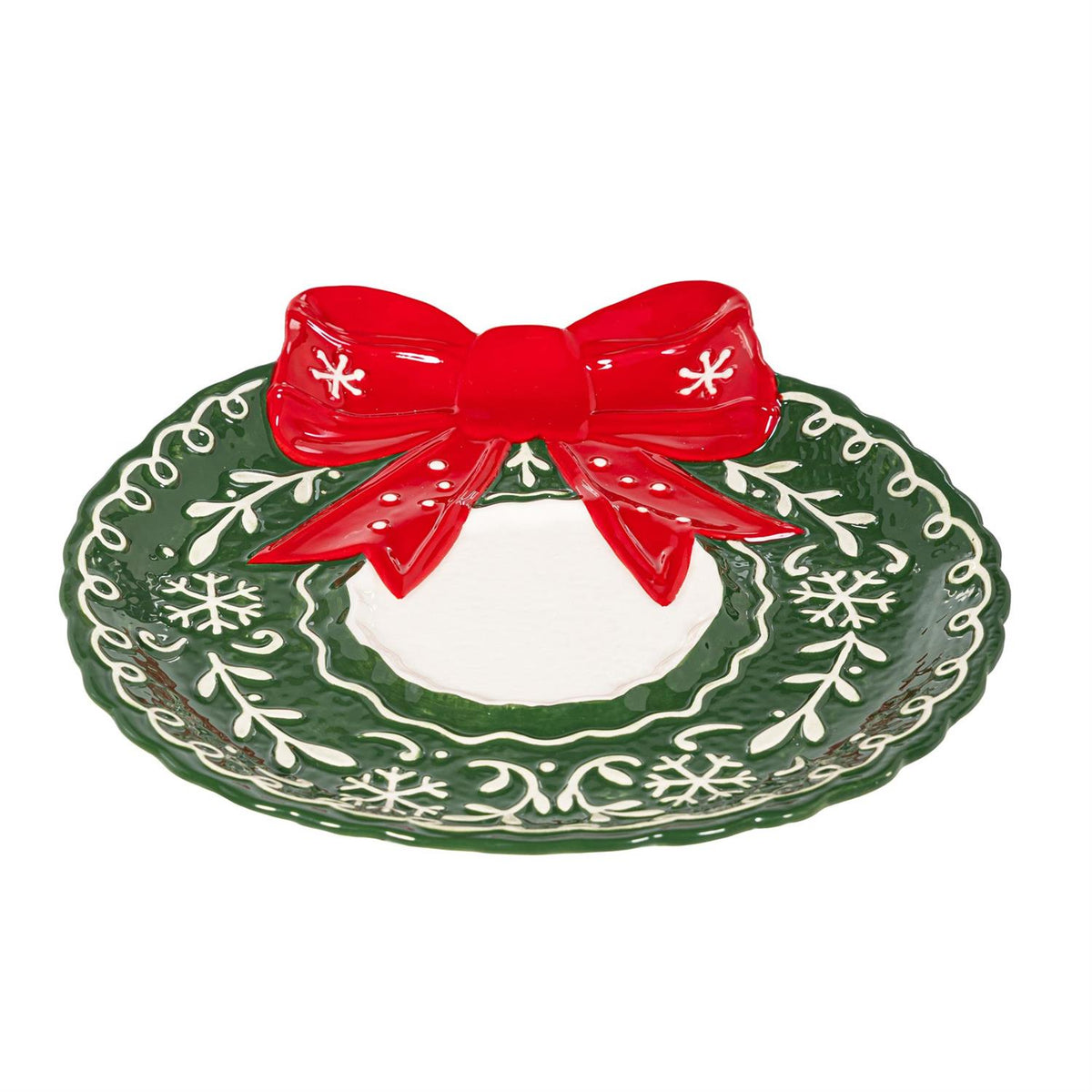 Heartfelt Cheer Ceramic Wreath Plate