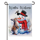 Snowman & Friends Suede Garden Flag view 7 from Magnolias Home Decor