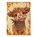 Frankie The Fall Highland Cow Garden Flag