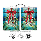 Stained Glass Mistletoe Suede Garden Flag view 4 from Magnolias Home Decor