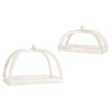 Whitewashed Square Bottom Lantern - 2 Sizes