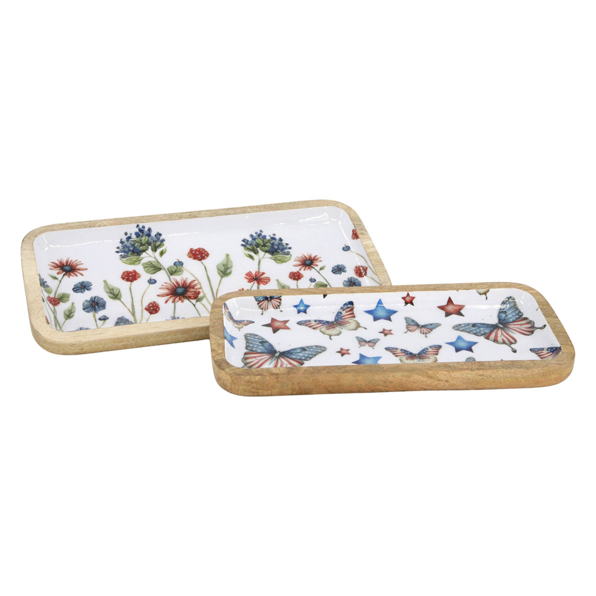 Stars & Stripes Enamel Oval Tray - 2 Sizes