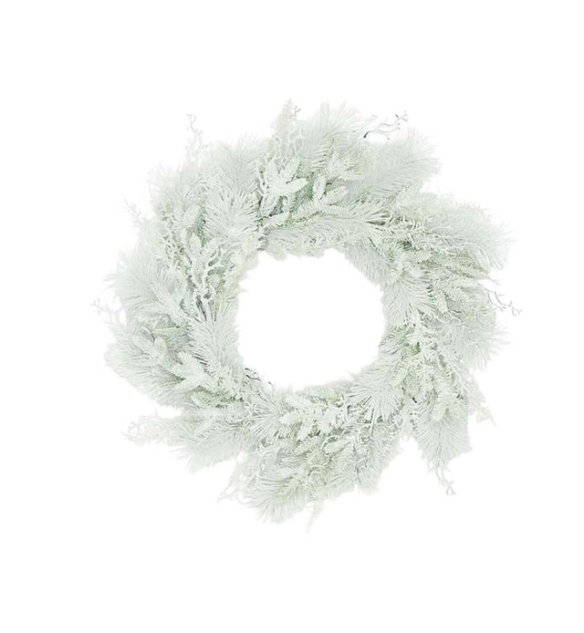 26" Snow Pine Wreath