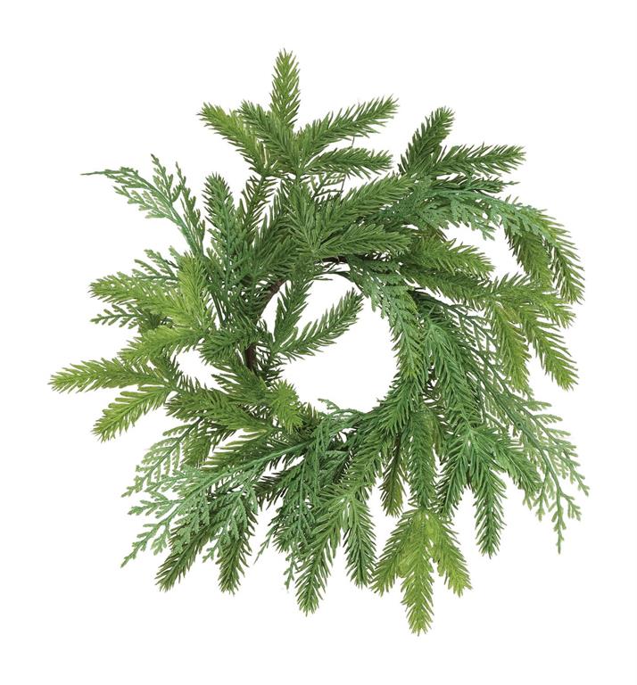 12" Real Touch Pine UV Protect Candle Ring