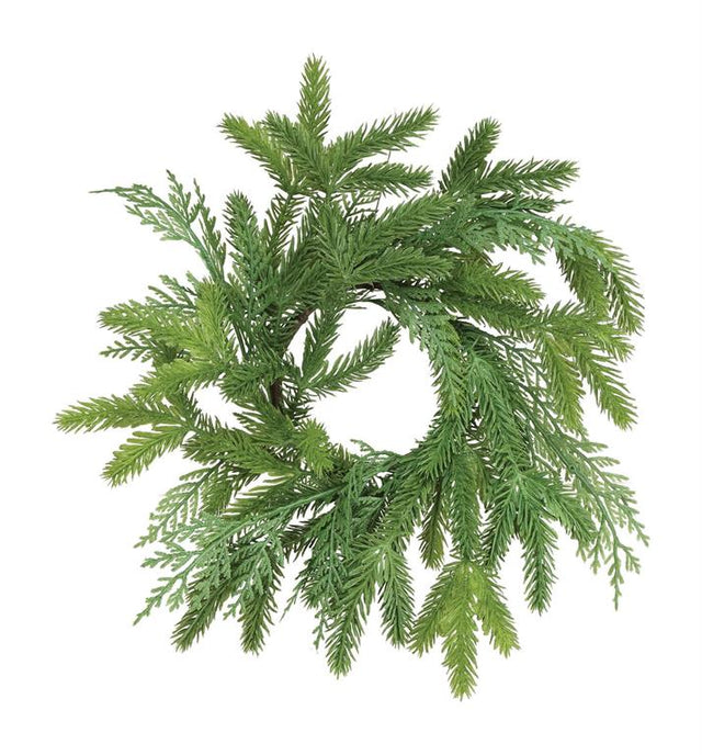 12" Real Touch Pine UV Protect Candle Ring