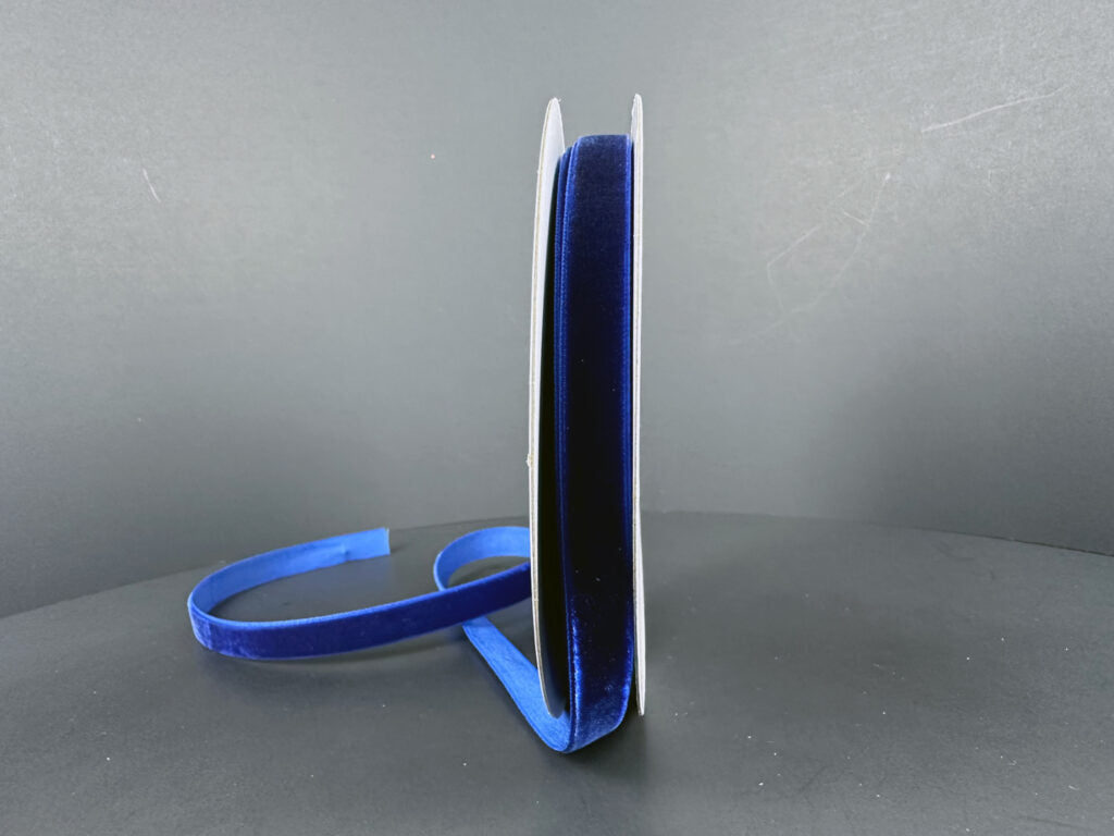 Mini Navy Velvet Ribbon Bolt
