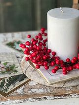 10" Matte Weatherproof Berry Candle Ring