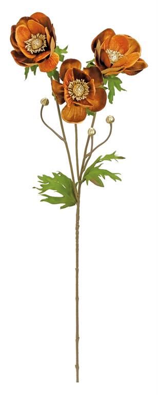 Nutmeg Glamour Velvet Anemone Spray
