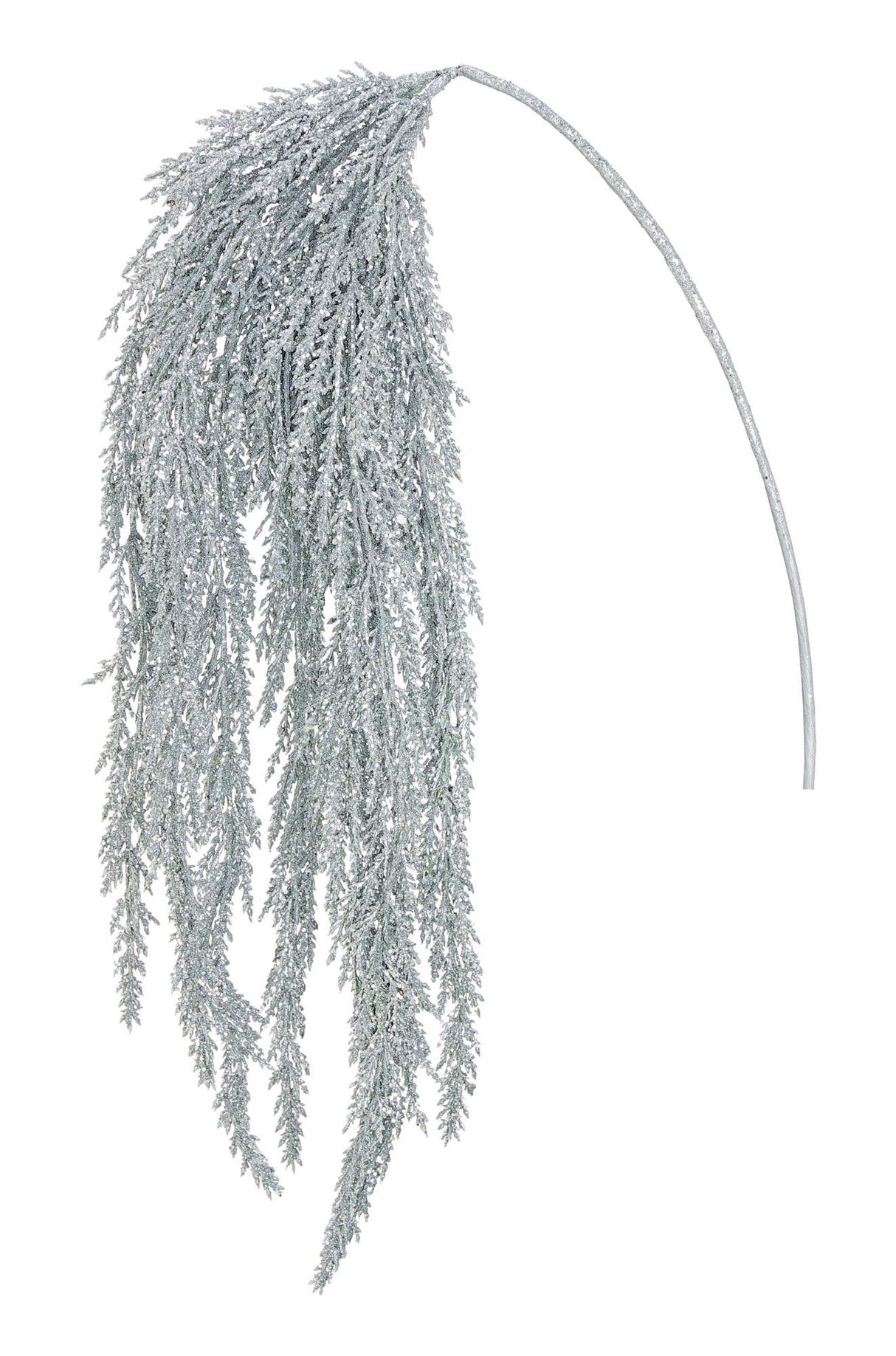 Silver Glittered Amaranthus Spray
