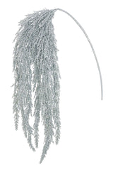 Silver Glittered Amaranthus Spray