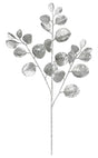 Silver Glittered Paddle Leaf Pick