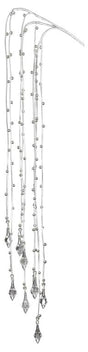 Silver Beaded Hanging Spray with Crystal Drop