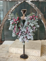 12" Snowspell Fir Hanging Mini Wreath