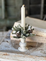 Snowy Mini Cone Candle Ring