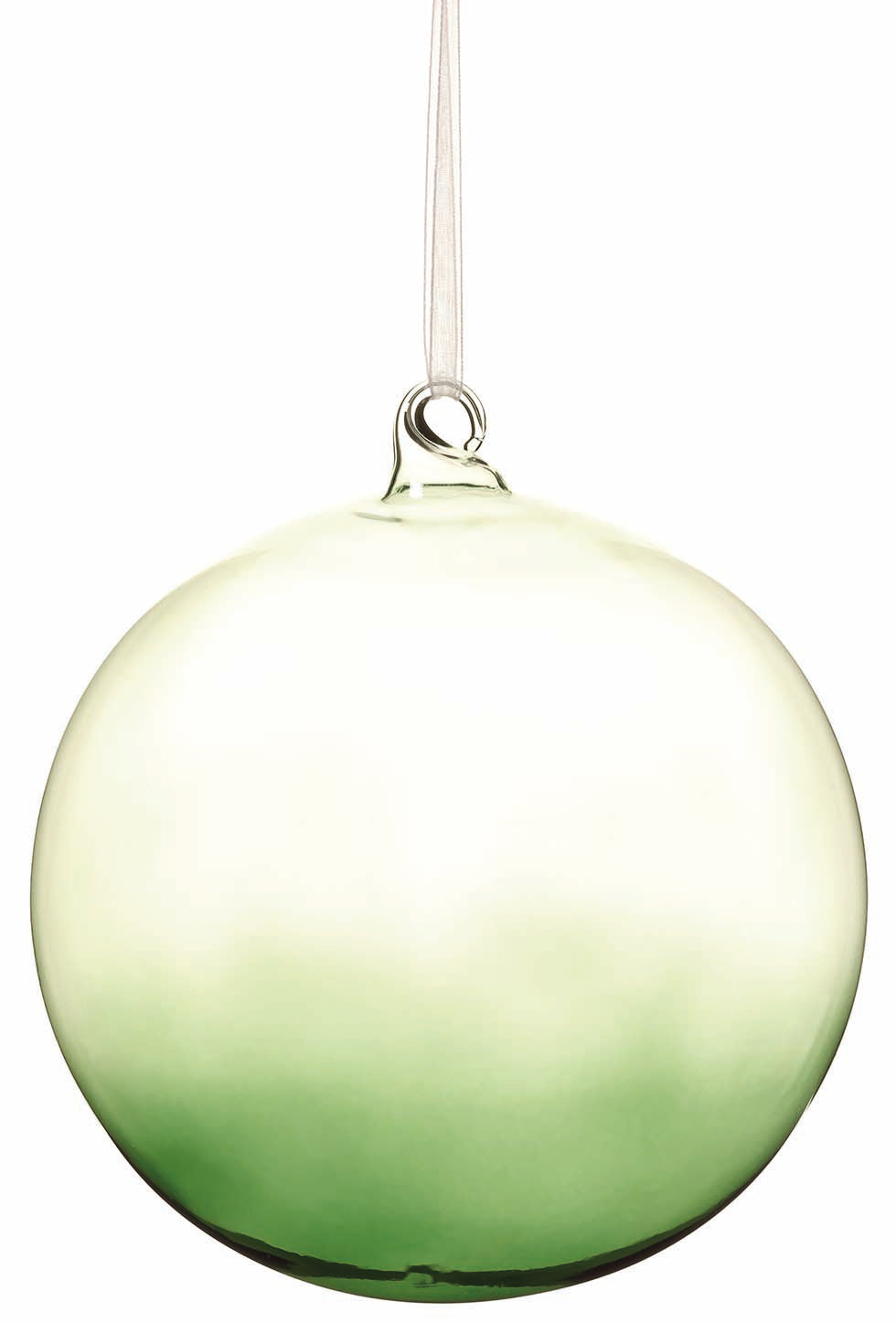 6" Soft Green Glass Ball Ornament