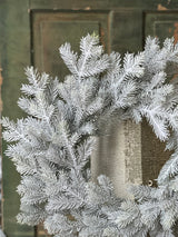 24" Snowy Sitka Spruce Wreath