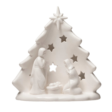 White Stoneware Holy Family Tree