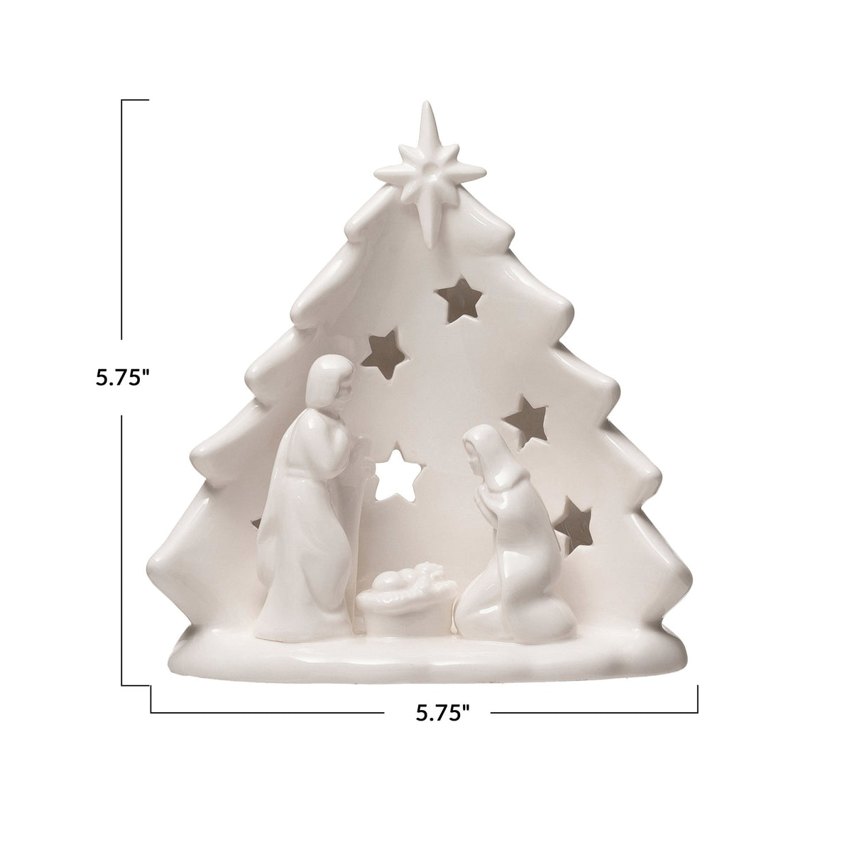 White Stoneware Holy Family Tree