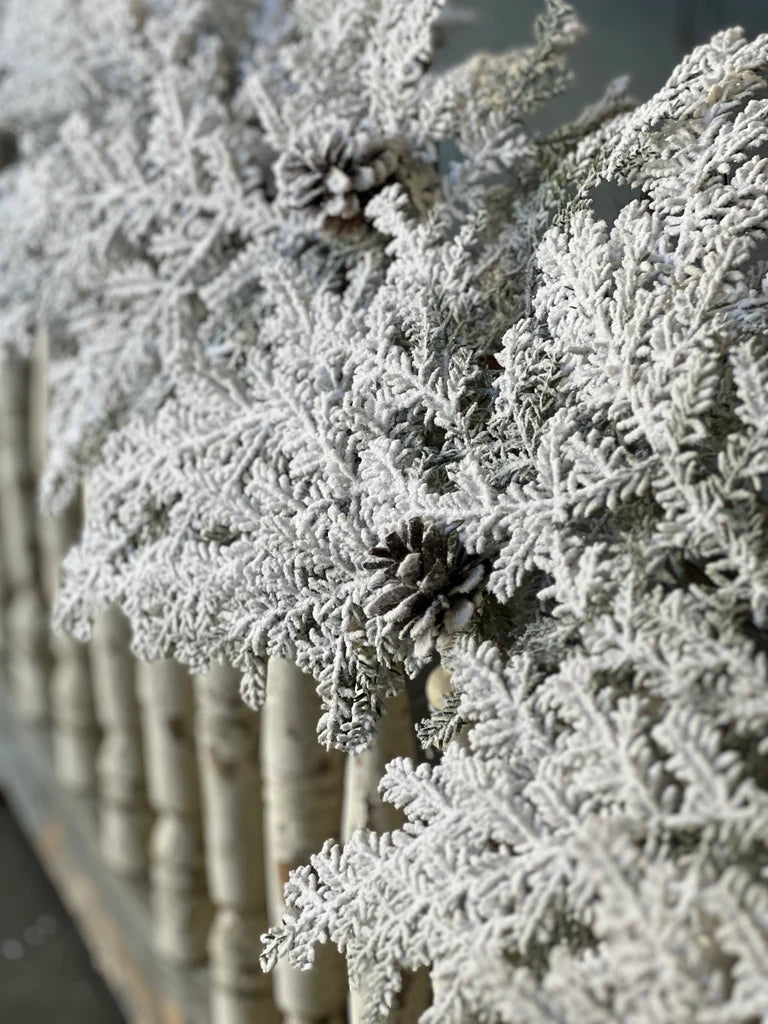 6' Snowy Hemingway Fir Garland